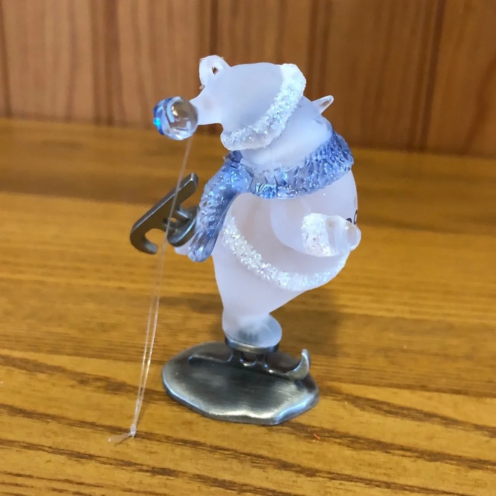 Personalized Ice Skating Snowman Ornament
